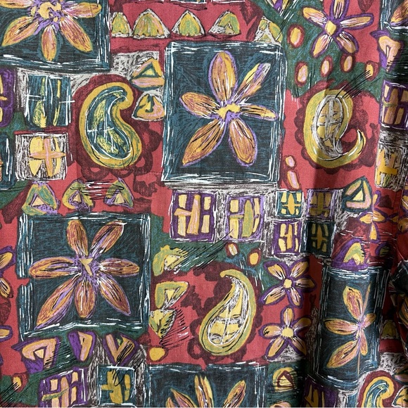 Territory Ahead shirt men's Medium button down pattern Hawaiian dad camp Buffet - Picture 6 of 8